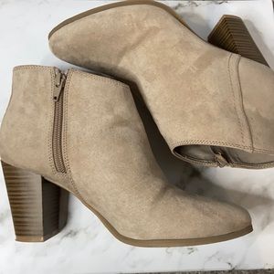 Light tan booties